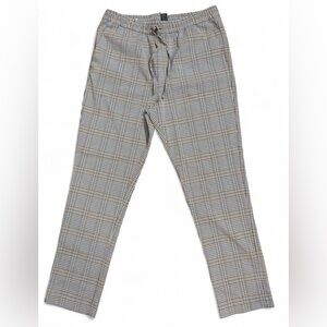 H&M Men's Plaid Chinos - Gray and Brown